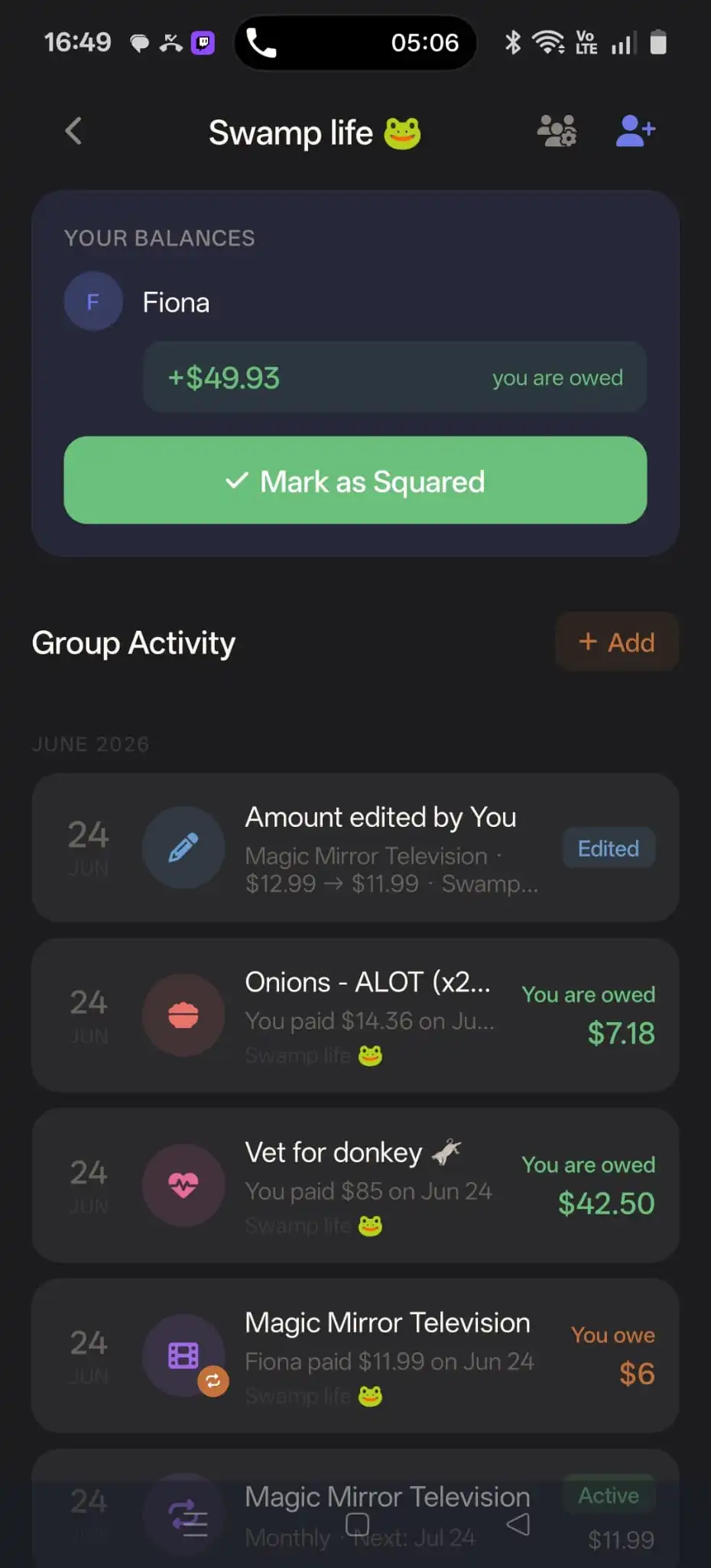 Squara app screenshot