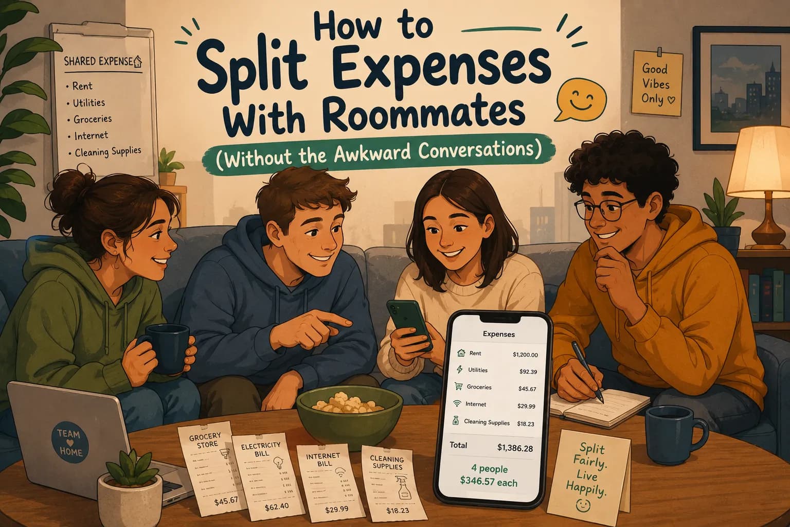 How to Split Expenses With Roommates (Without the Awkward Conversations)